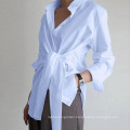 Wholesale Latest Design Fashion Tops Blouse Women New Model Shirts Front Tie Top